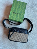 Bolso Gucci Denim GG Negro / Beige Grande.