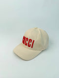 Gorra Gucci Crema Logo Rojo